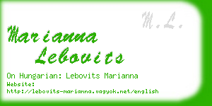 marianna lebovits business card